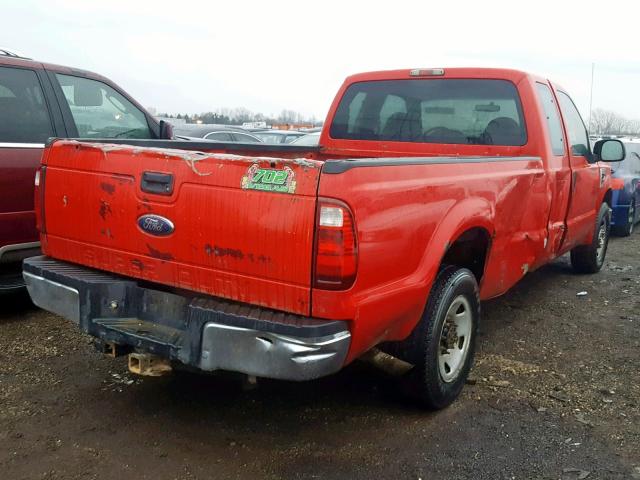1FTSX20598EB61053 - 2008 FORD F250 SUPER RED photo 4