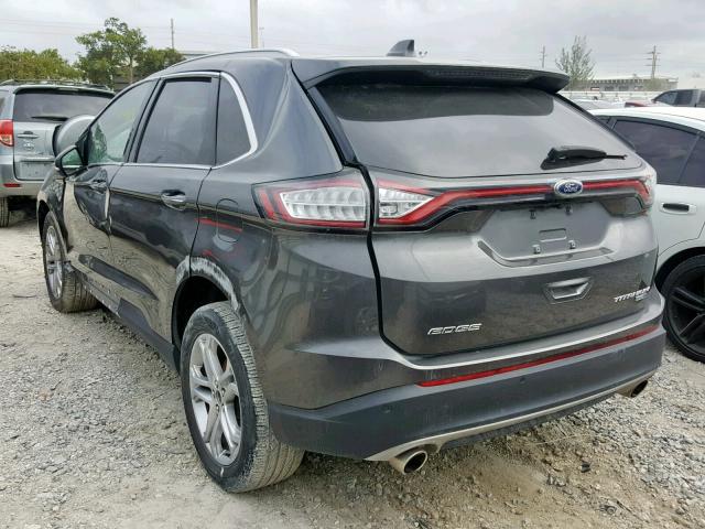 2FMPK4K92HBC17356 - 2017 FORD EDGE TITAN GRAY photo 3