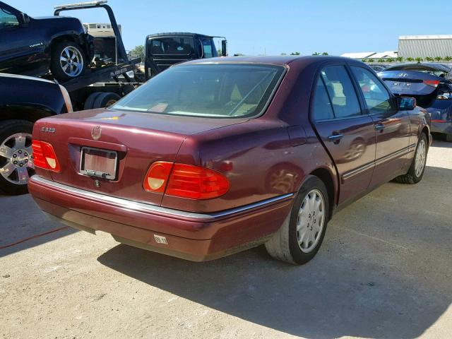 WDBJF65F7WA437370 - 1998 MERCEDES-BENZ E 320 BURGUNDY photo 4