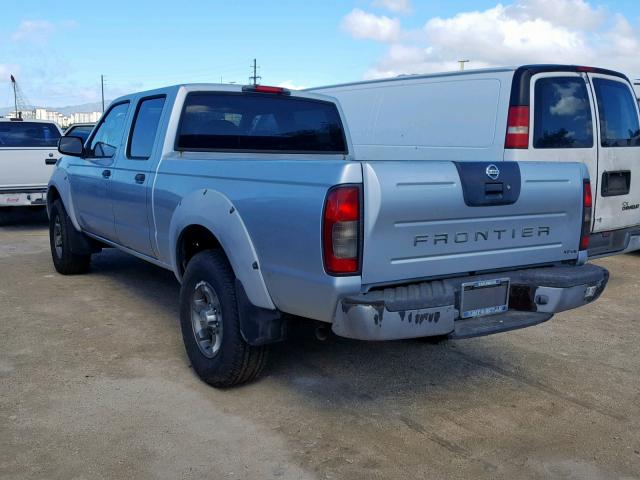 1N6ED29X82C310207 - 2002 NISSAN FRONTIER C SILVER photo 3