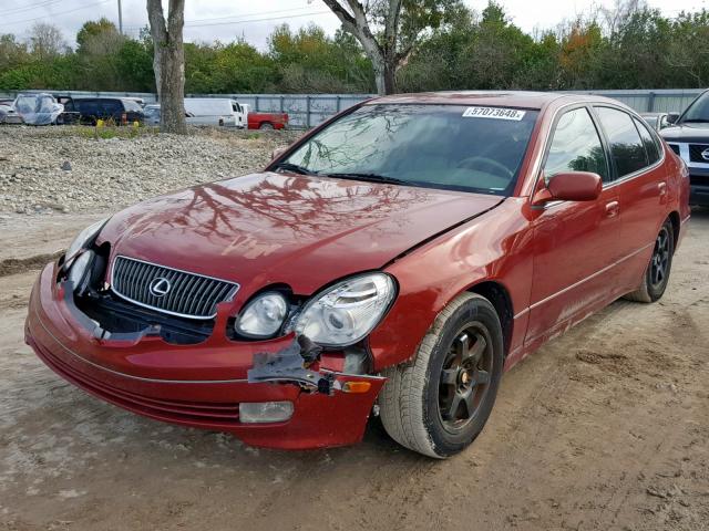 JT8BD69SX10141808 - 2001 LEXUS GS 300 BURGUNDY photo 2