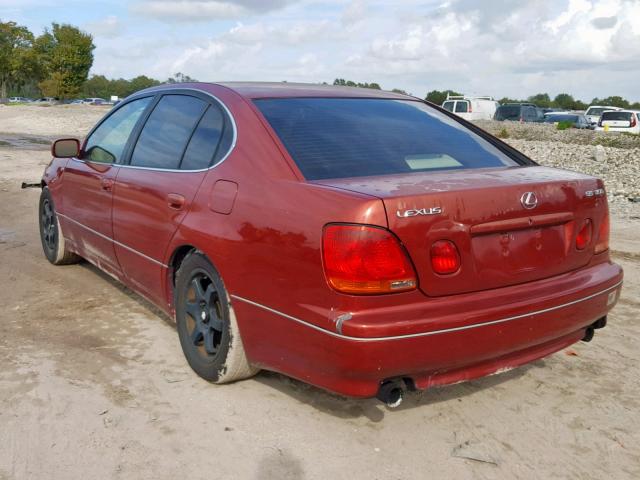 JT8BD69SX10141808 - 2001 LEXUS GS 300 BURGUNDY photo 3