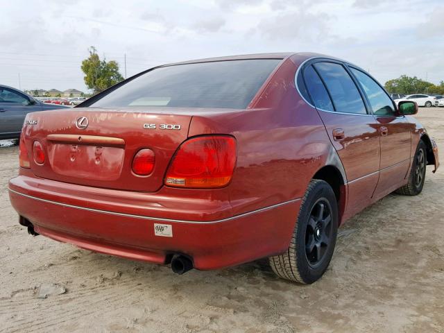 JT8BD69SX10141808 - 2001 LEXUS GS 300 BURGUNDY photo 4