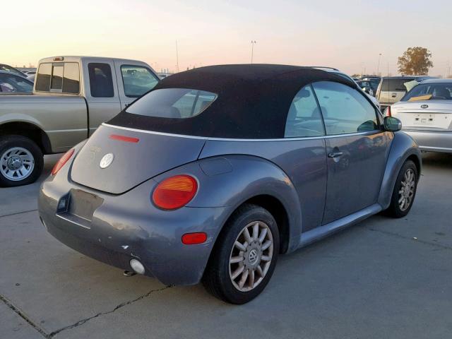 3VWCM31YX5M350714 - 2005 VOLKSWAGEN NEW BEETLE GRAY photo 4