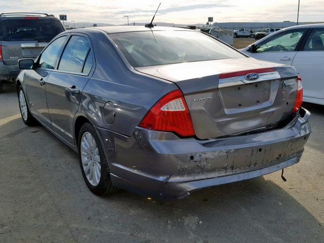 3FADP0L36AR343955 - 2010 FORD FUSION HYB GRAY photo 3