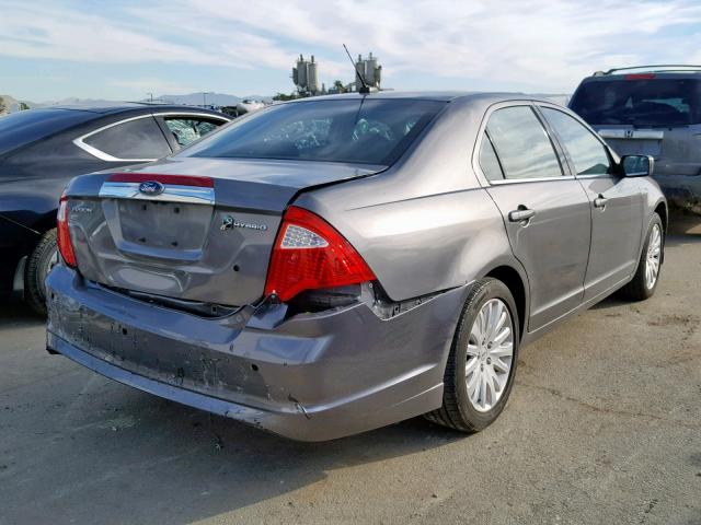 3FADP0L36AR343955 - 2010 FORD FUSION HYB GRAY photo 4