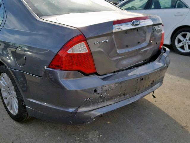 3FADP0L36AR343955 - 2010 FORD FUSION HYB GRAY photo 9