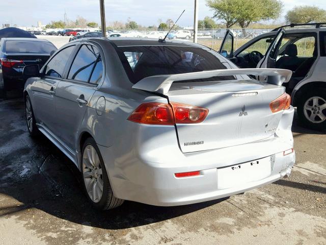 JA3AU86W49U014281 - 2009 MITSUBISHI LANCER GTS SILVER photo 3