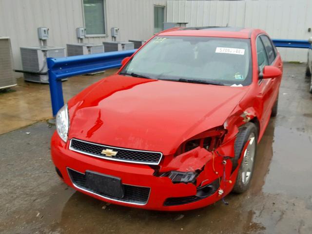 2G1WD57C091289421 - 2009 CHEVROLET IMPALA SS RED photo 2