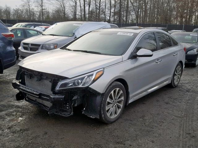 5NPE34AF9GH317974 - 2016 HYUNDAI SONATA SPO SILVER photo 2