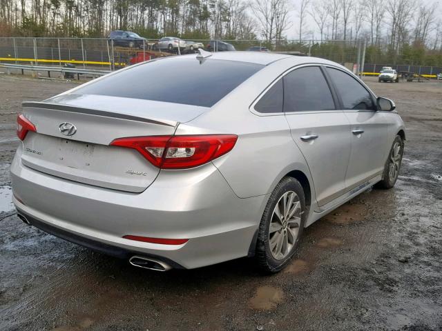 5NPE34AF9GH317974 - 2016 HYUNDAI SONATA SPO SILVER photo 4