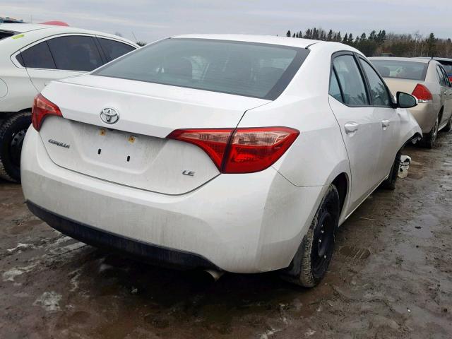 2T1BURHEXHC895032 - 2017 TOYOTA COROLLA L WHITE photo 4