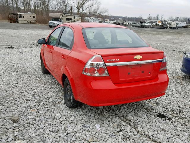 KL1TD5DE8BB142020 - 2011 CHEVROLET AVEO LS RED photo 3