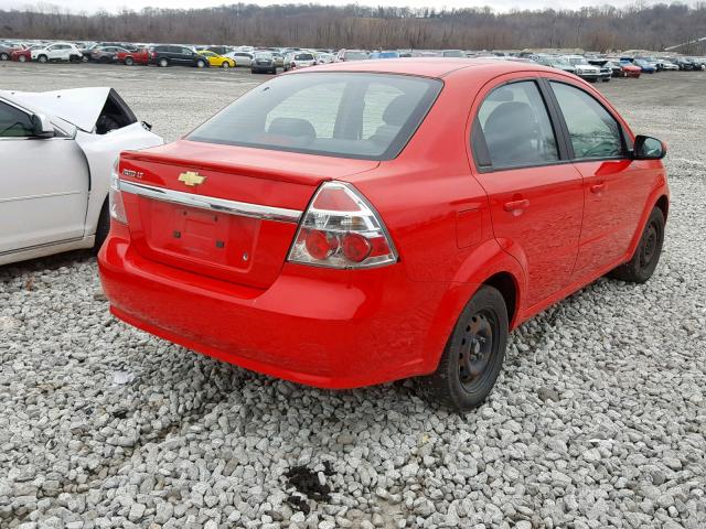 KL1TD5DE8BB142020 - 2011 CHEVROLET AVEO LS RED photo 4