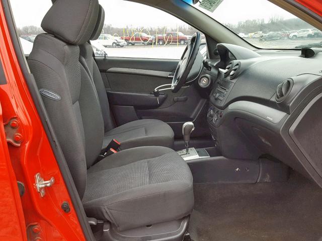 KL1TD5DE8BB142020 - 2011 CHEVROLET AVEO LS RED photo 5
