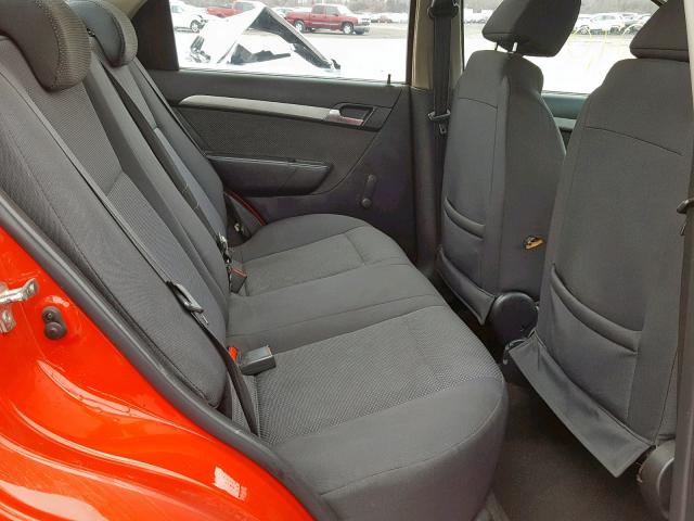 KL1TD5DE8BB142020 - 2011 CHEVROLET AVEO LS RED photo 6