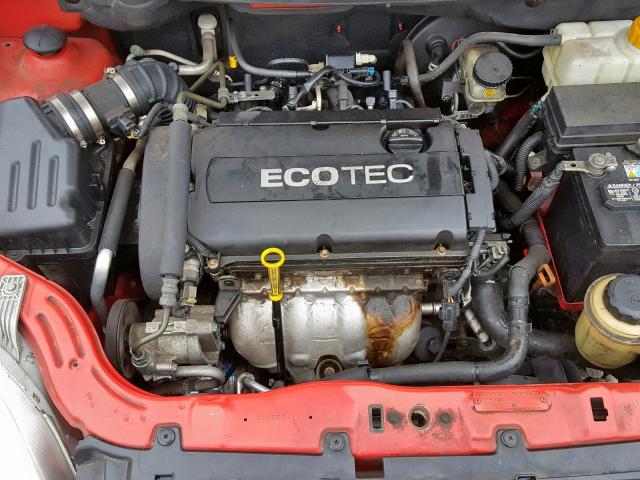 KL1TD5DE8BB142020 - 2011 CHEVROLET AVEO LS RED photo 7