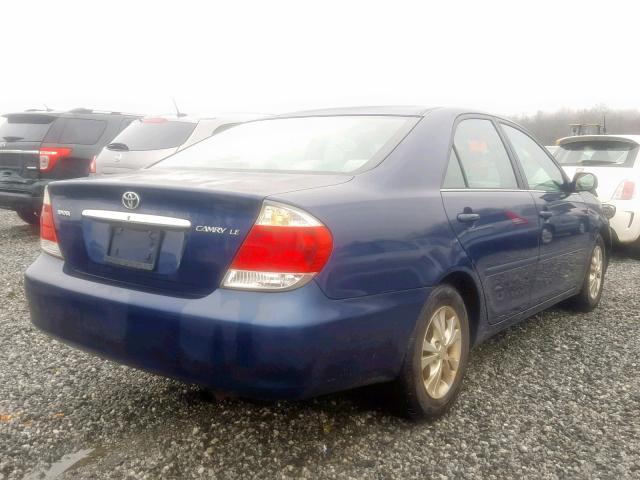 4T1BE32K96U152690 - 2006 TOYOTA CAMRY LE BLUE photo 4