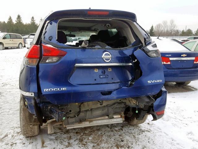 5N1AT2MV6HC792688 - 2017 NISSAN ROGUE SV BLUE photo 9