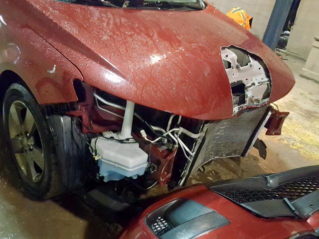 KNAFU6A22A5278241 - 2010 KIA FORTE EX RED photo 9