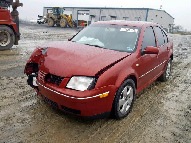 3VWSR69M74M072174 - 2004 VOLKSWAGEN JETTA GLS RED photo 2