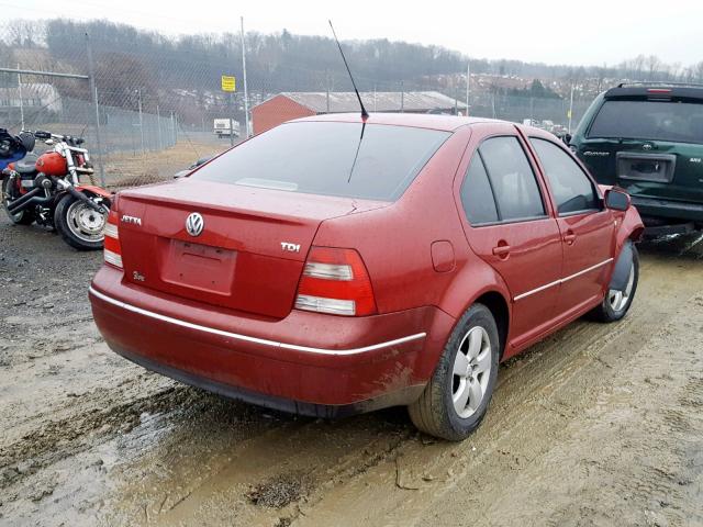 3VWSR69M74M072174 - 2004 VOLKSWAGEN JETTA GLS RED photo 4