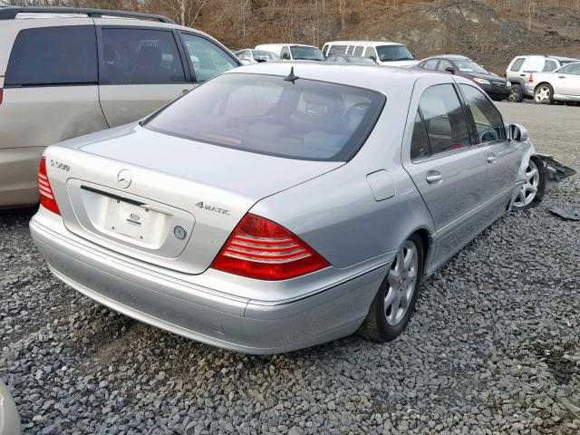 WDBNG84J83A363324 - 2003 MERCEDES-BENZ S 500 4MAT SILVER photo 4