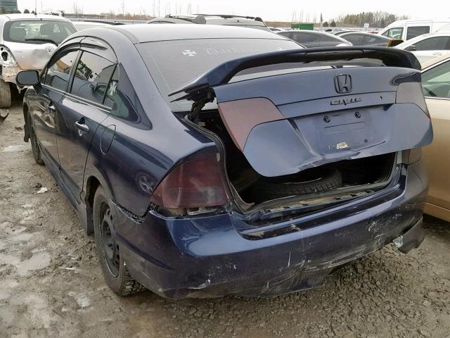 2HGFA16576H009784 - 2006 HONDA CIVIC LX BLUE photo 3