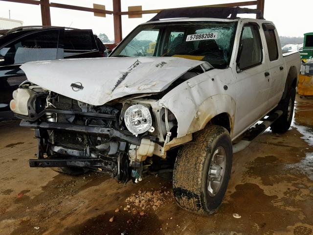 1N6ED27T81C302459 - 2001 NISSAN FRONTIER C WHITE photo 2