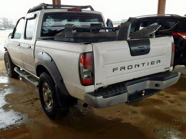 1N6ED27T81C302459 - 2001 NISSAN FRONTIER C WHITE photo 3