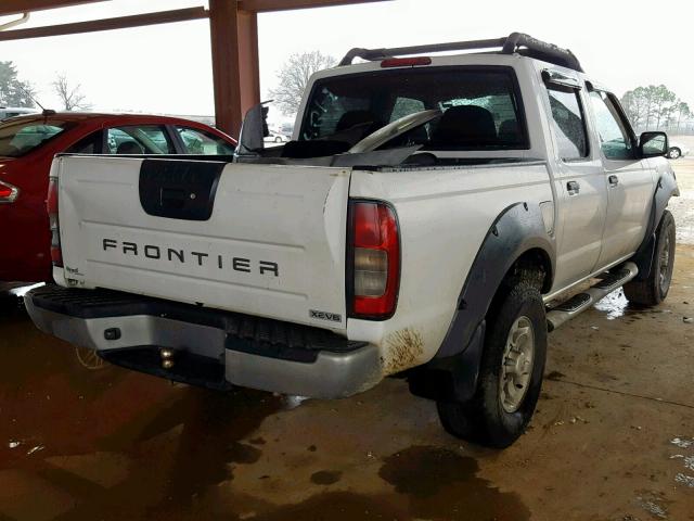 1N6ED27T81C302459 - 2001 NISSAN FRONTIER C WHITE photo 4