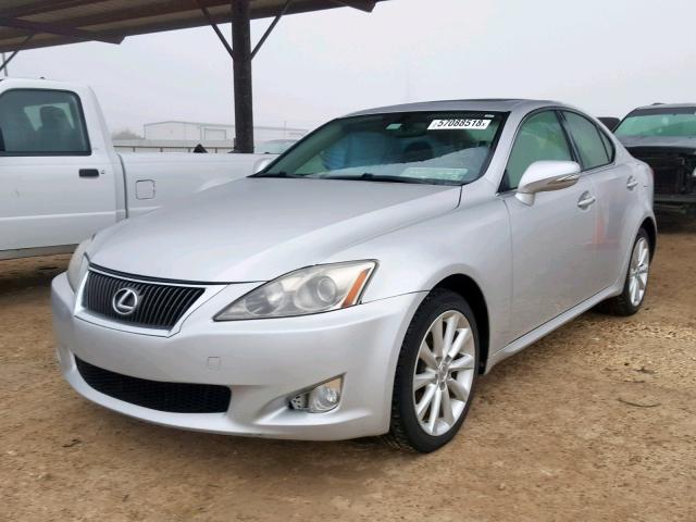 JTHCF5C20A2034479 - 2010 LEXUS IS 250 SILVER photo 2