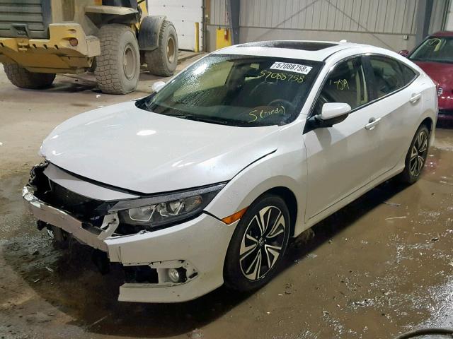 JHMFC1F79JX011145 - 2018 HONDA CIVIC EXL WHITE photo 2