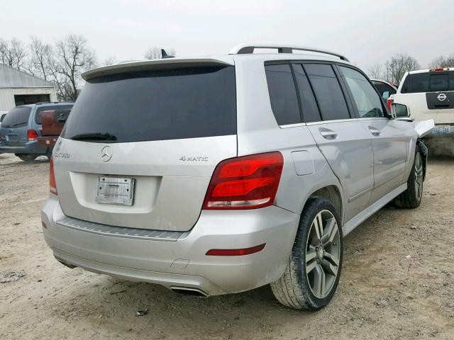 WDCGG8JB5DG054524 - 2013 MERCEDES-BENZ GLK 350 4M SILVER photo 4