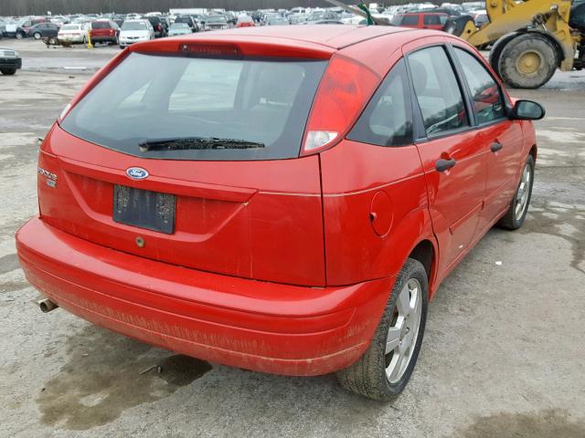 1FAFP37N87W311892 - 2007 FORD FOCUS ZX5 RED photo 4