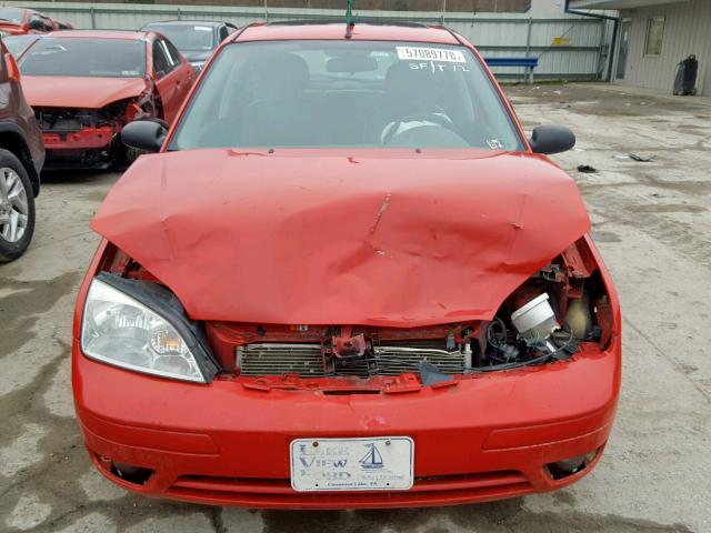 1FAFP37N87W311892 - 2007 FORD FOCUS ZX5 RED photo 9