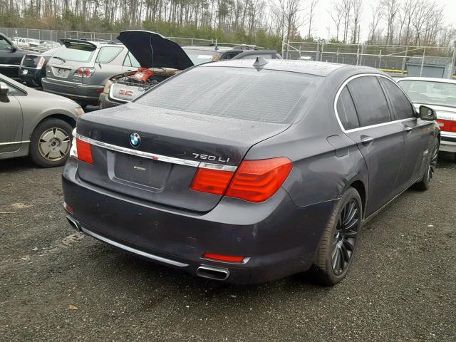 WBAKC8C54BC432627 - 2011 BMW 750LI GRAY photo 4