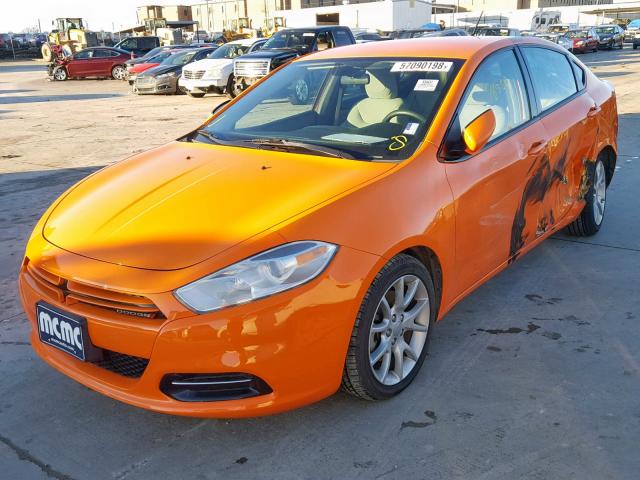 1C3CDFBA2DD326699 - 2013 DODGE DART SXT ORANGE photo 2