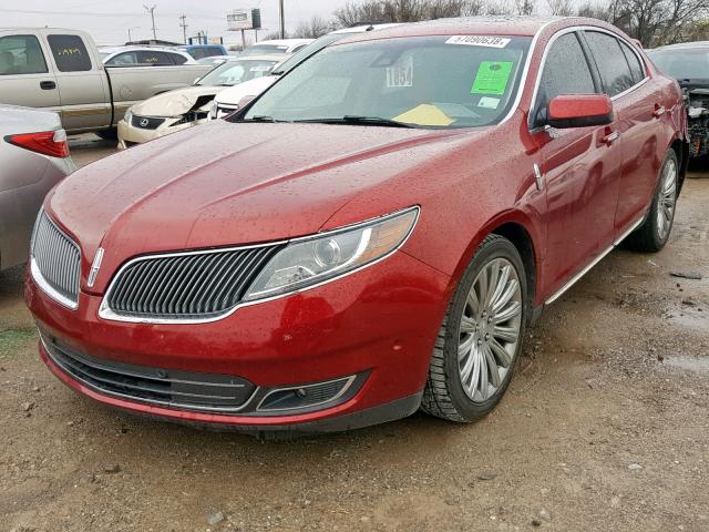 1LNHL9DK2DG616284 - 2013 LINCOLN MKS MAROON photo 2