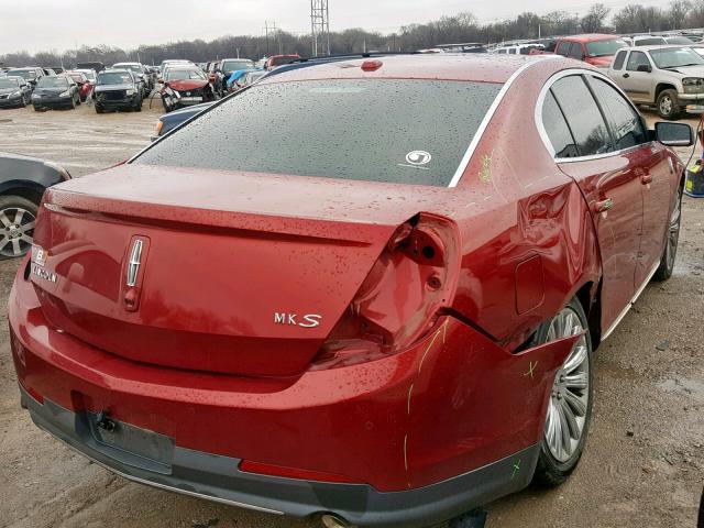 1LNHL9DK2DG616284 - 2013 LINCOLN MKS MAROON photo 4