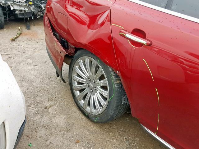 1LNHL9DK2DG616284 - 2013 LINCOLN MKS MAROON photo 9