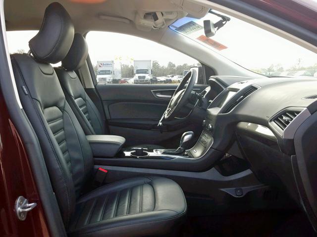 2FMPK3J8XHBC69305 - 2017 FORD EDGE SEL MAROON photo 5