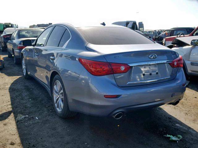 JN1BV7AP3FM355988 - 2015 INFINITI Q50 BASE BLUE photo 3