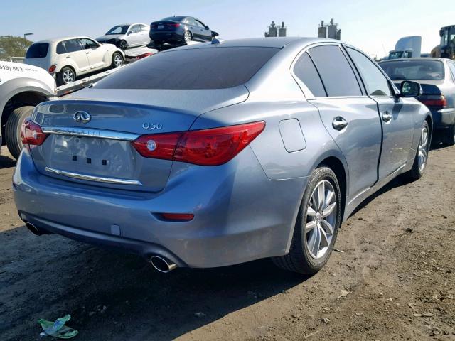 JN1BV7AP3FM355988 - 2015 INFINITI Q50 BASE BLUE photo 4