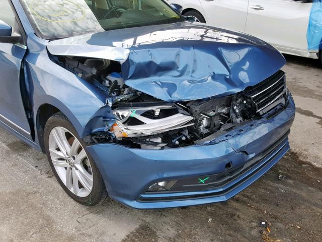 3VWL17AJ9HM274832 - 2017 VOLKSWAGEN JETTA SEL BLUE photo 9