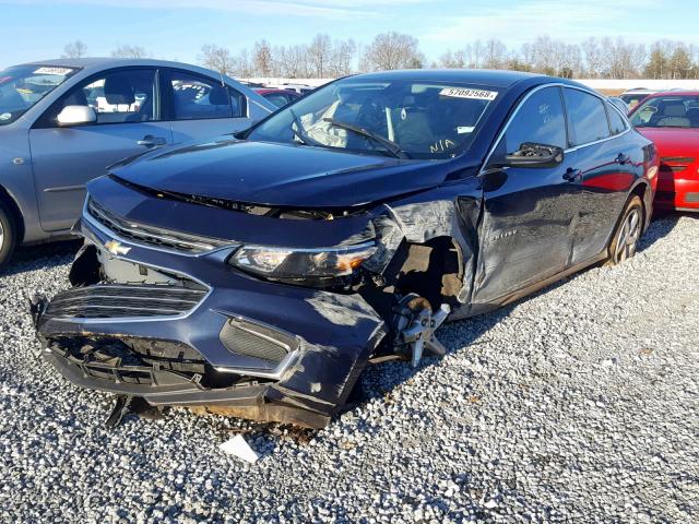 1G1ZB5ST0JF176317 - 2018 CHEVROLET MALIBU LS BLUE photo 2