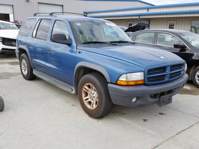 1D4HR38N83F542395 - 2003 DODGE DURANGO SP BLUE photo 1