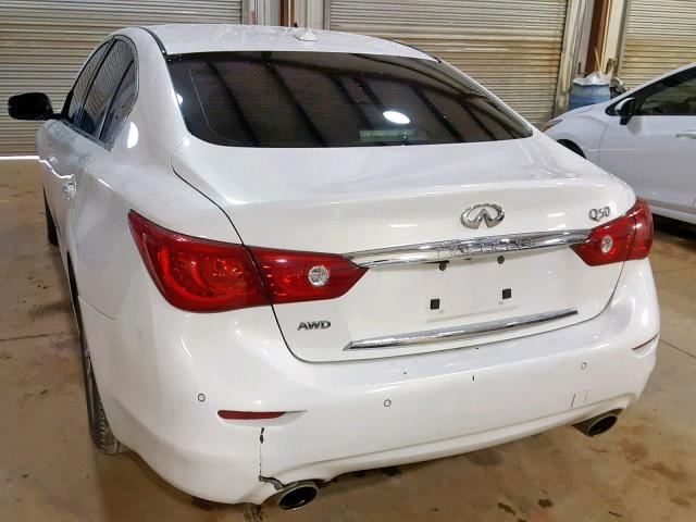 JN1BV7AR2EM681264 - 2014 INFINITI Q50 BASE WHITE photo 3