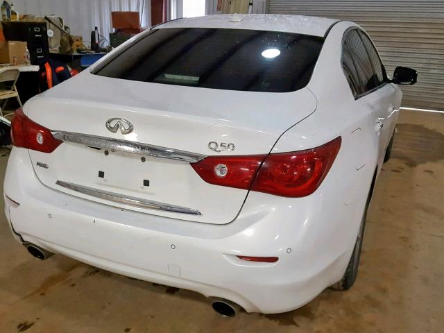 JN1BV7AR2EM681264 - 2014 INFINITI Q50 BASE WHITE photo 4