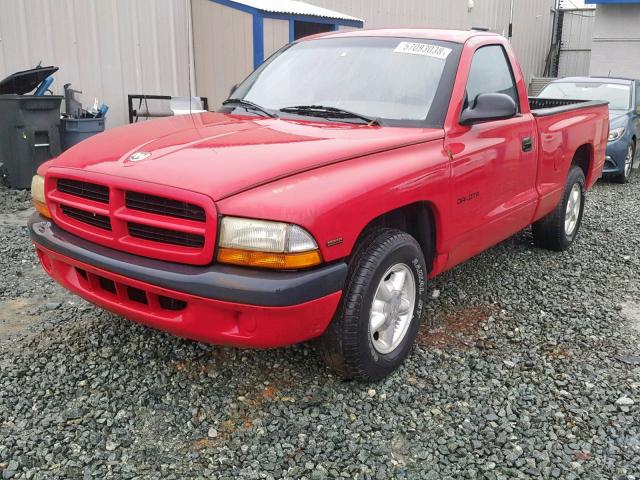 1B7FL26PXVS194257 - 1997 DODGE DAKOTA RED photo 2